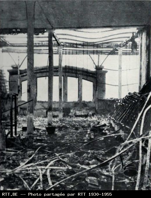 Liège centre suite à l'incendie des Allemands