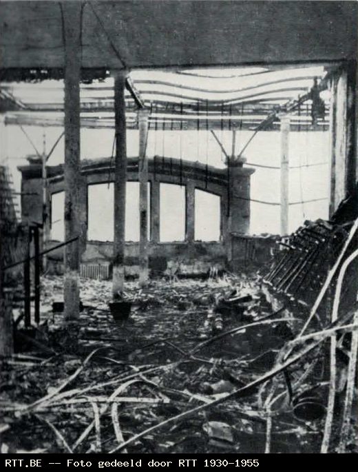 Liège centre suite à l'incendie des Allemands