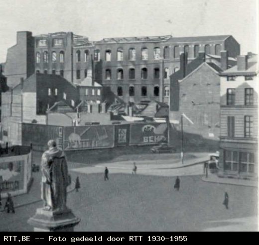Liège centre suite à l'incendie des Allemands